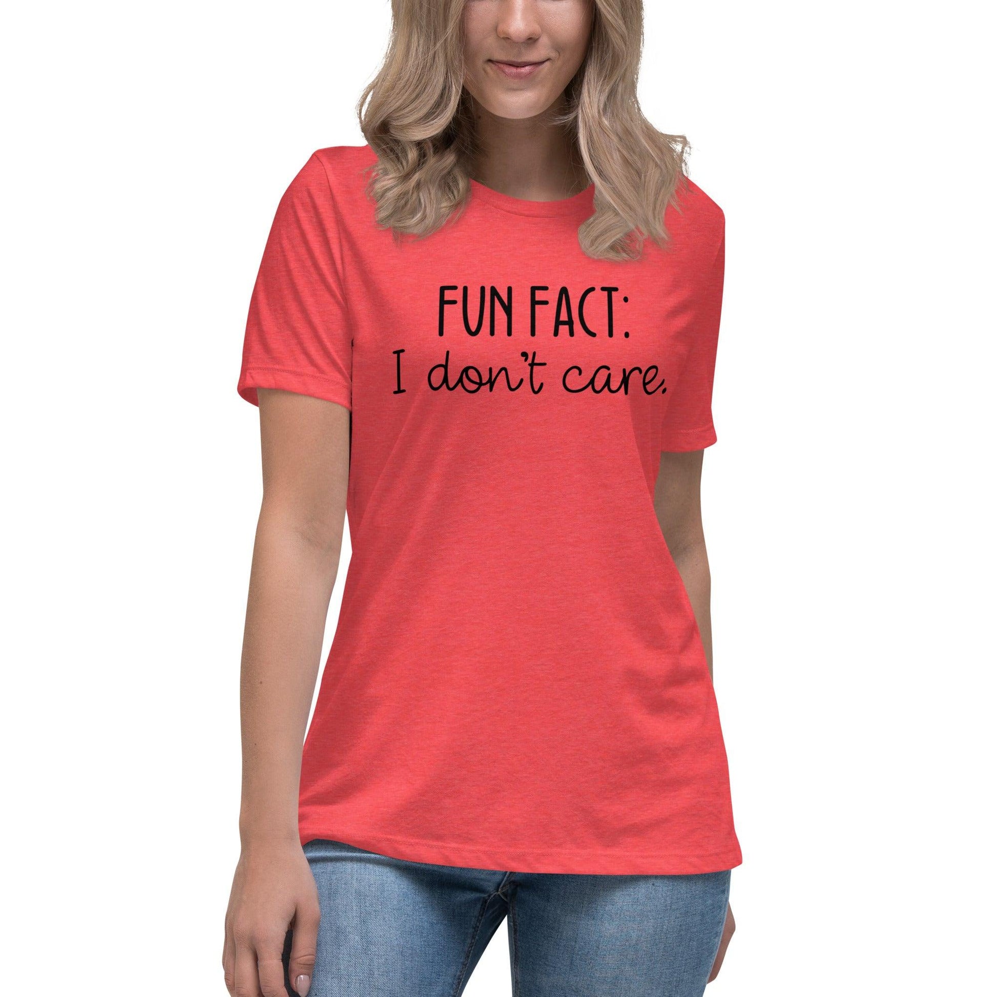 Fun Fact: I Don't Care O-neck Tri-blend T-Shirt - TheGivenGet