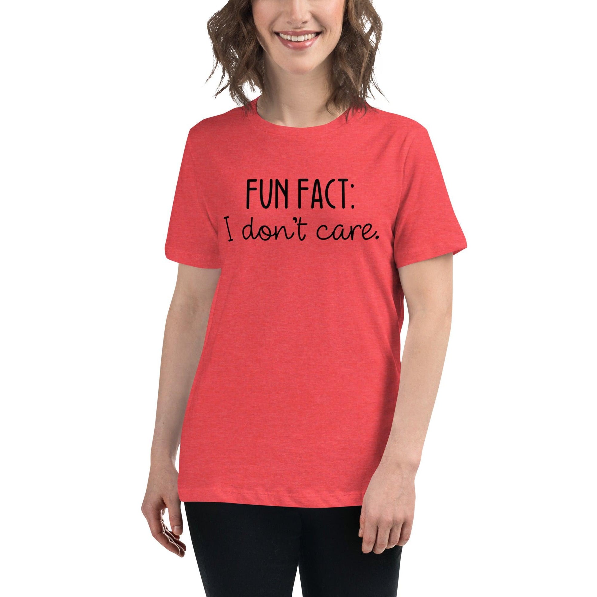 Fun Fact: I Don't Care O-neck Tri-blend T-Shirt - TheGivenGet