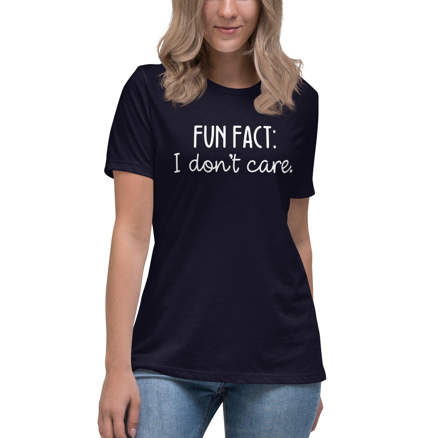 Fun Fact: I Don't Care O-neck Tri-blend T-Shirt - TheGivenGet