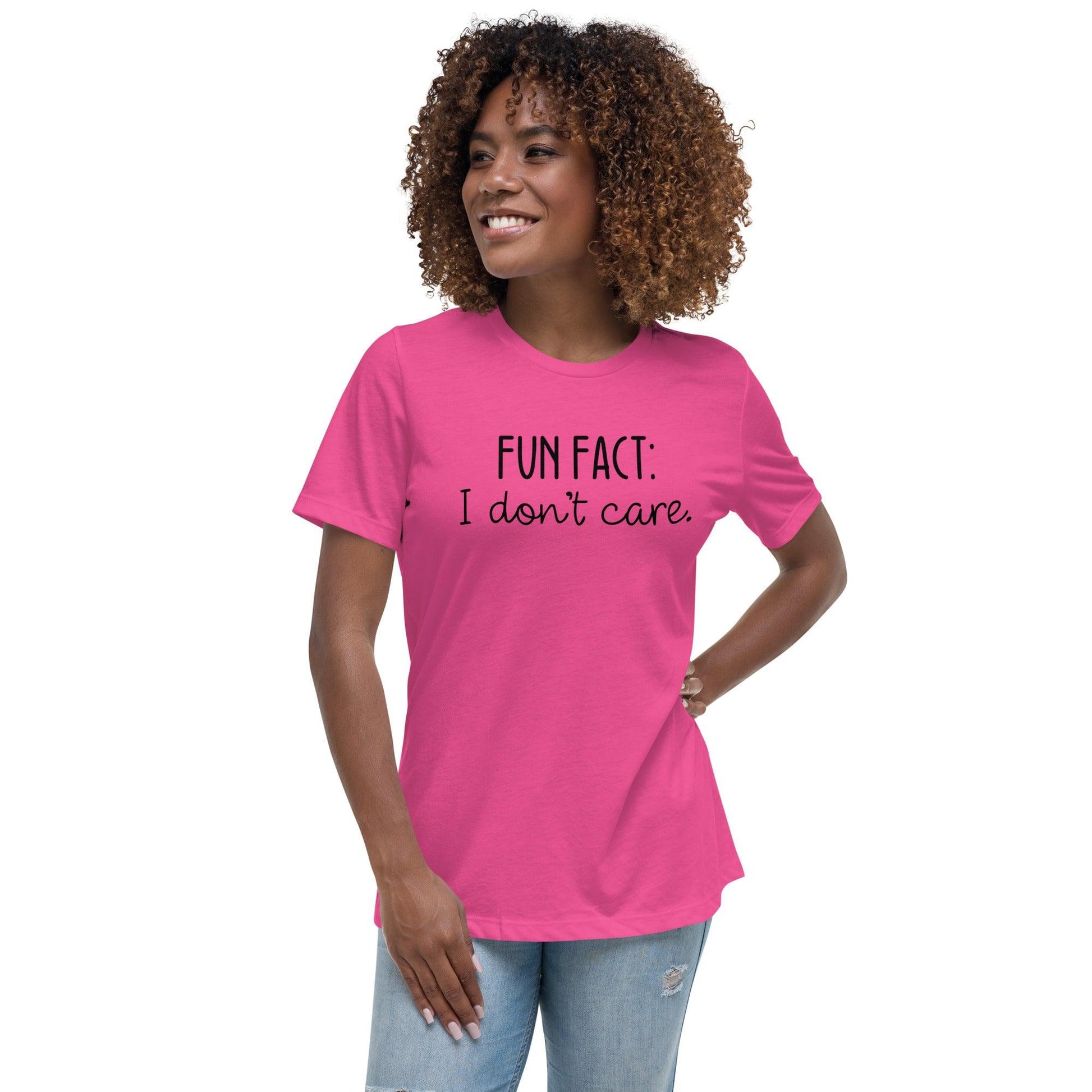 Fun Fact: I Don't Care O-neck Tri-blend T-Shirt - TheGivenGet