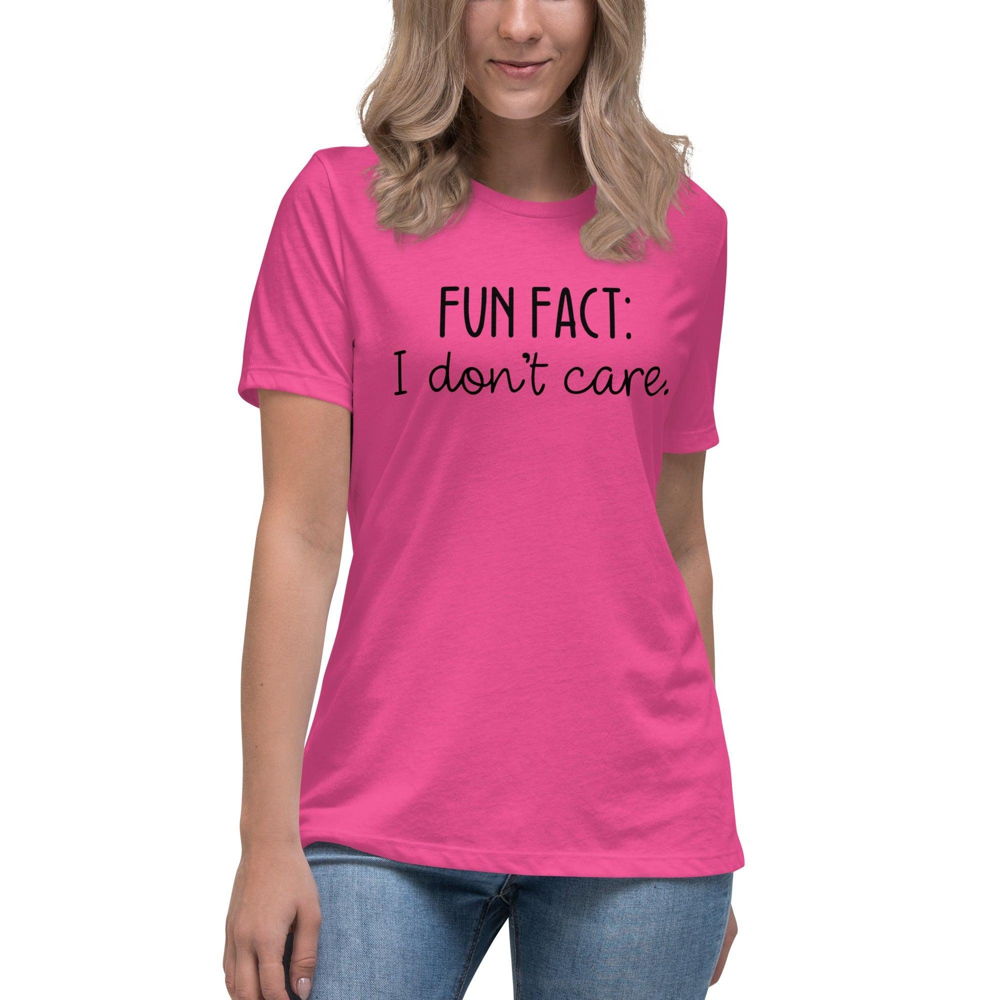Fun Fact: I Don't Care O-neck Tri-blend T-Shirt - TheGivenGet