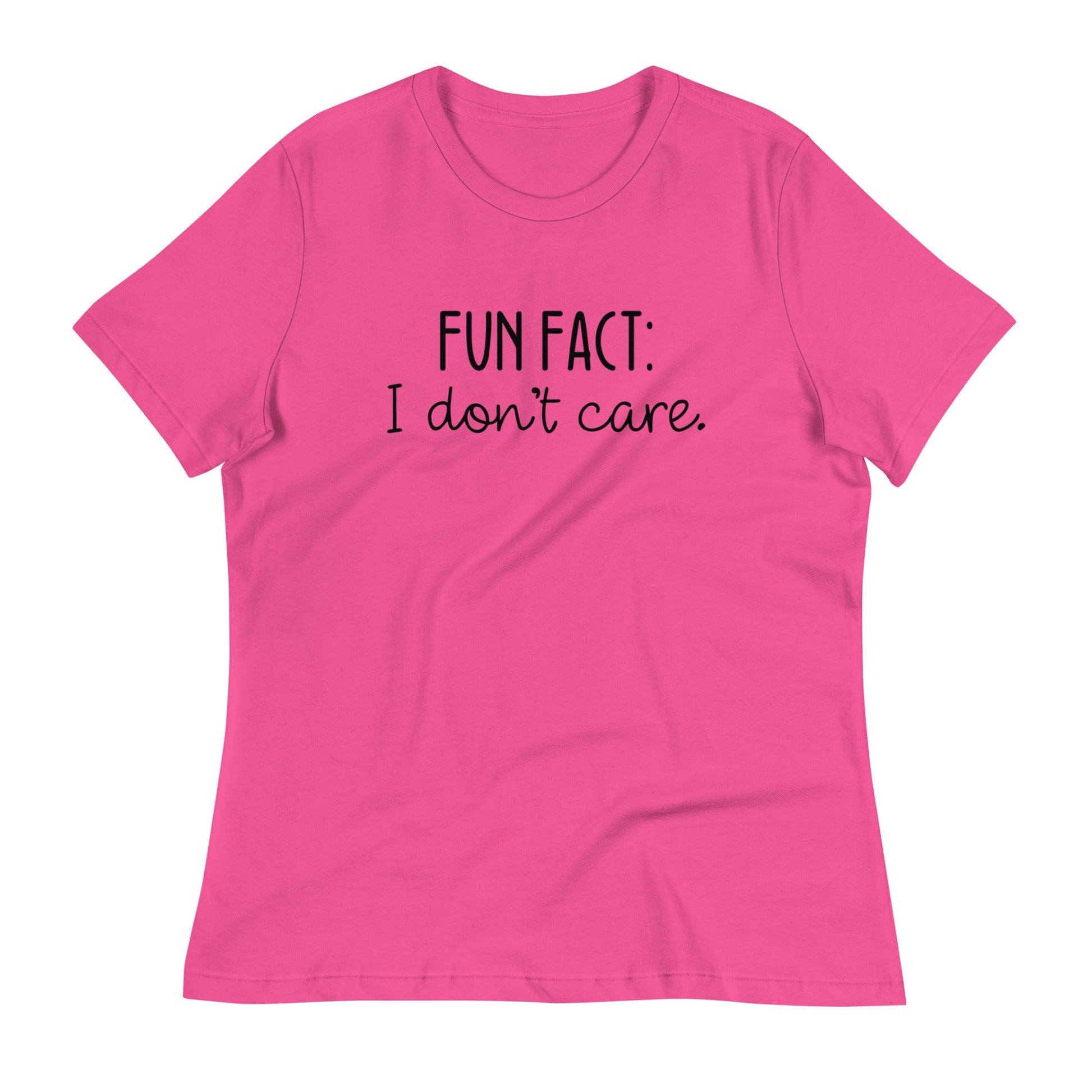 Fun Fact: I Don't Care O-neck Tri-blend T-Shirt - TheGivenGet