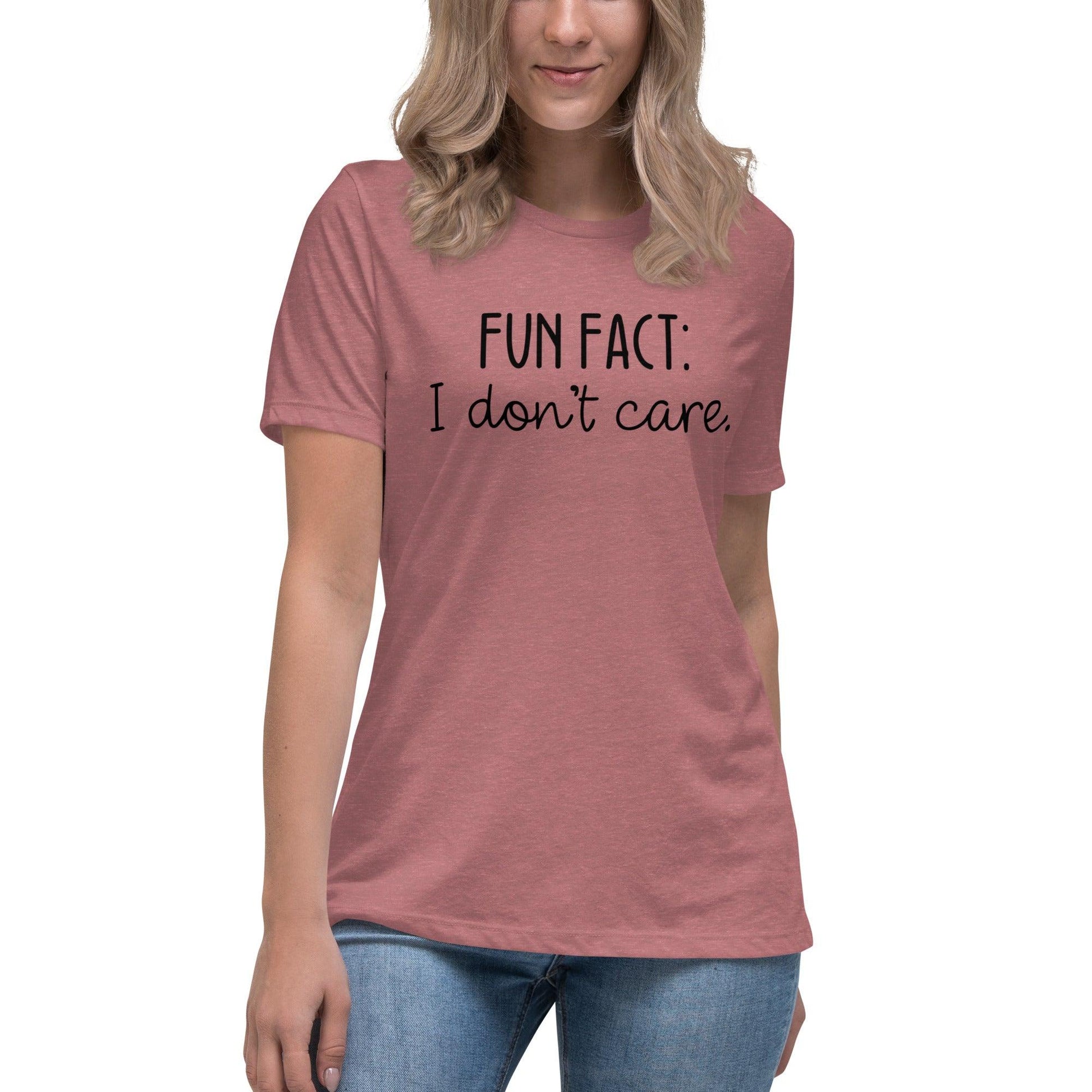 Fun Fact: I Don't Care O-neck Tri-blend T-Shirt - TheGivenGet