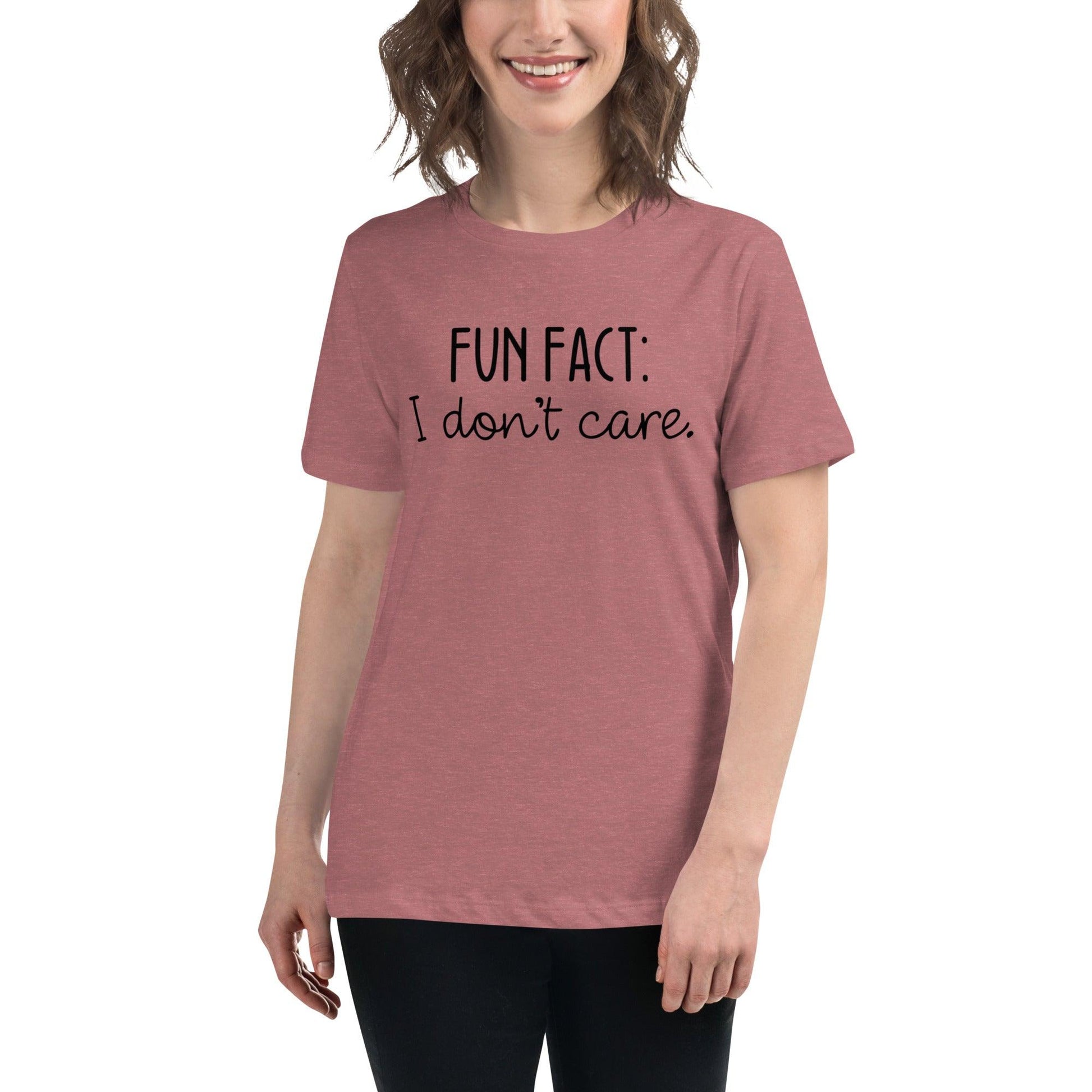 Fun Fact: I Don't Care O-neck Tri-blend T-Shirt - TheGivenGet