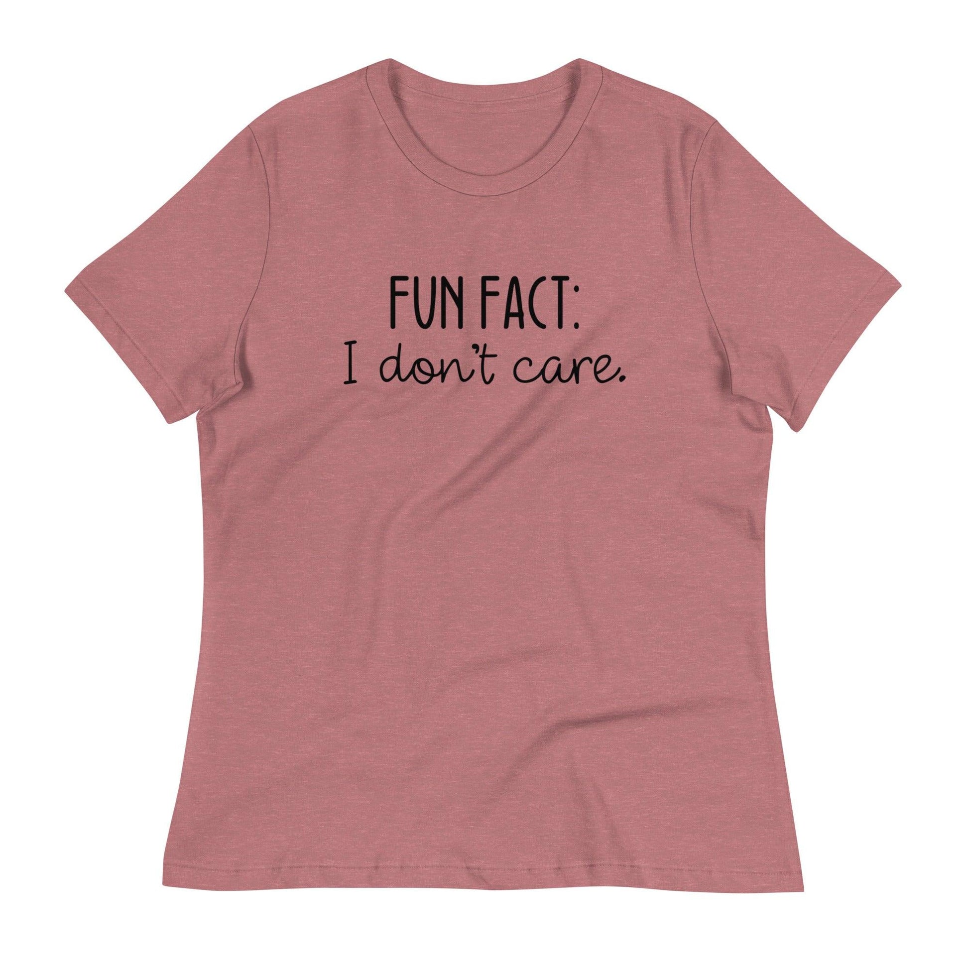 Fun Fact: I Don't Care O-neck Tri-blend T-Shirt - TheGivenGet