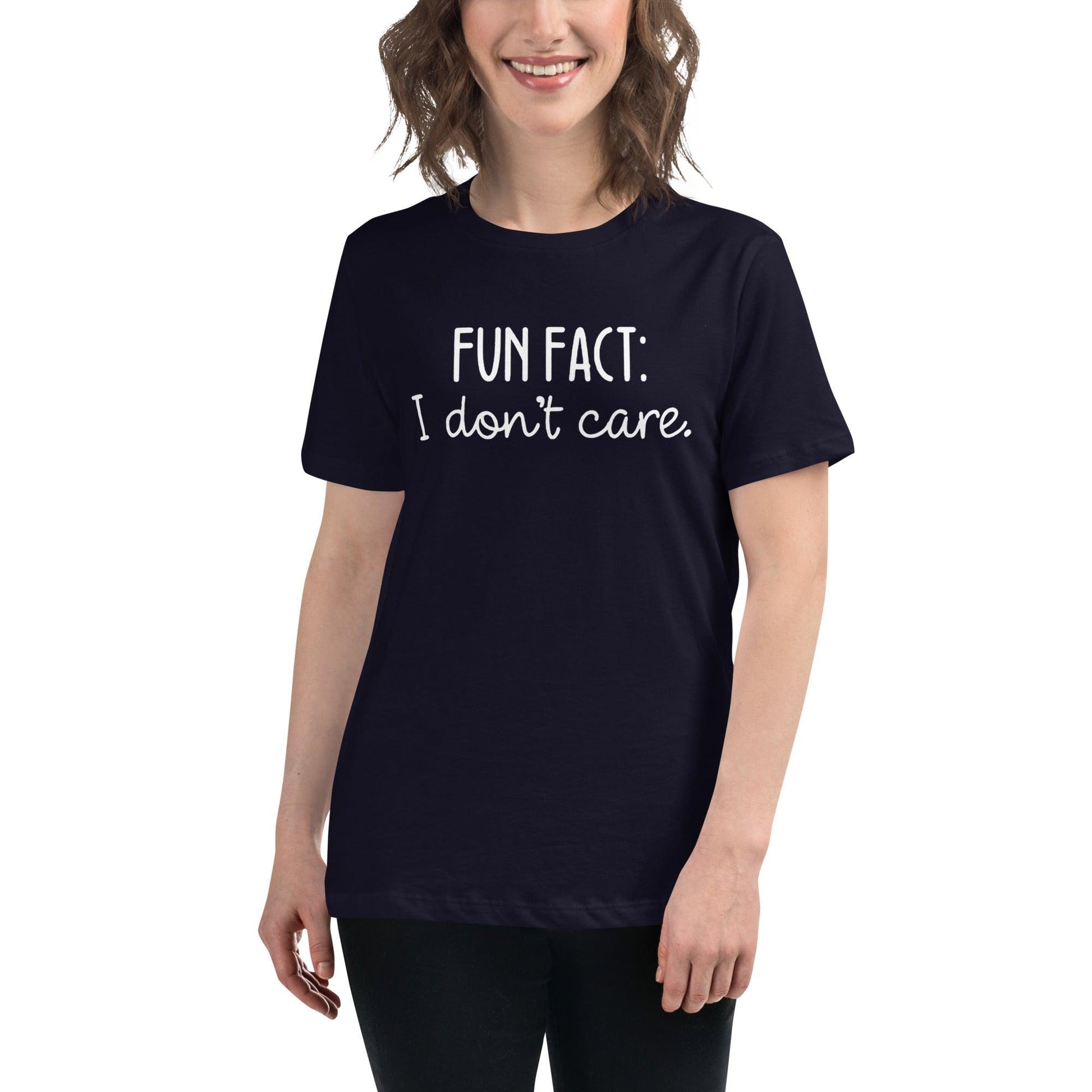 Fun Fact: I Don't Care O-neck Tri-blend T-Shirt - TheGivenGet