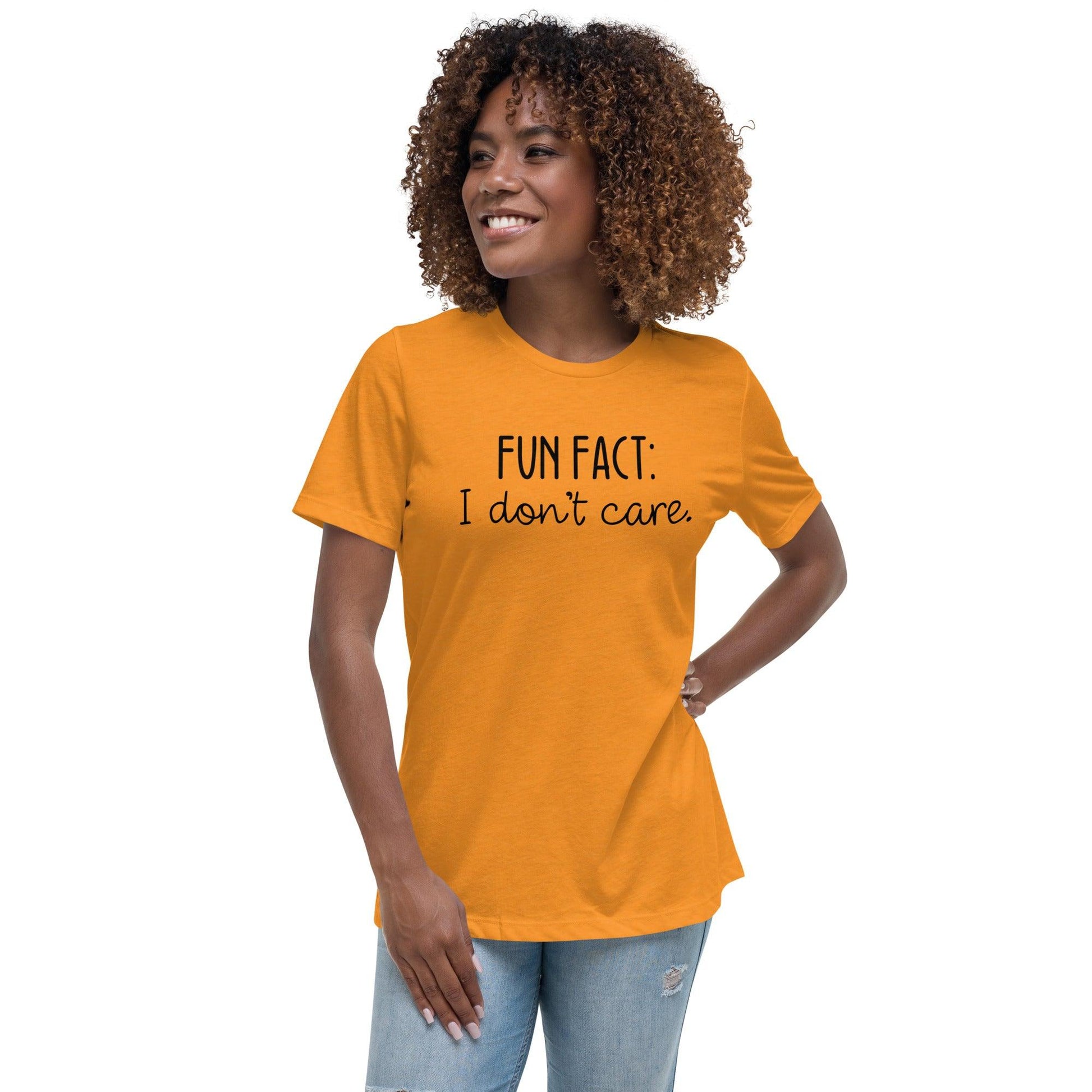 Fun Fact: I Don't Care O-neck Tri-blend T-Shirt - TheGivenGet