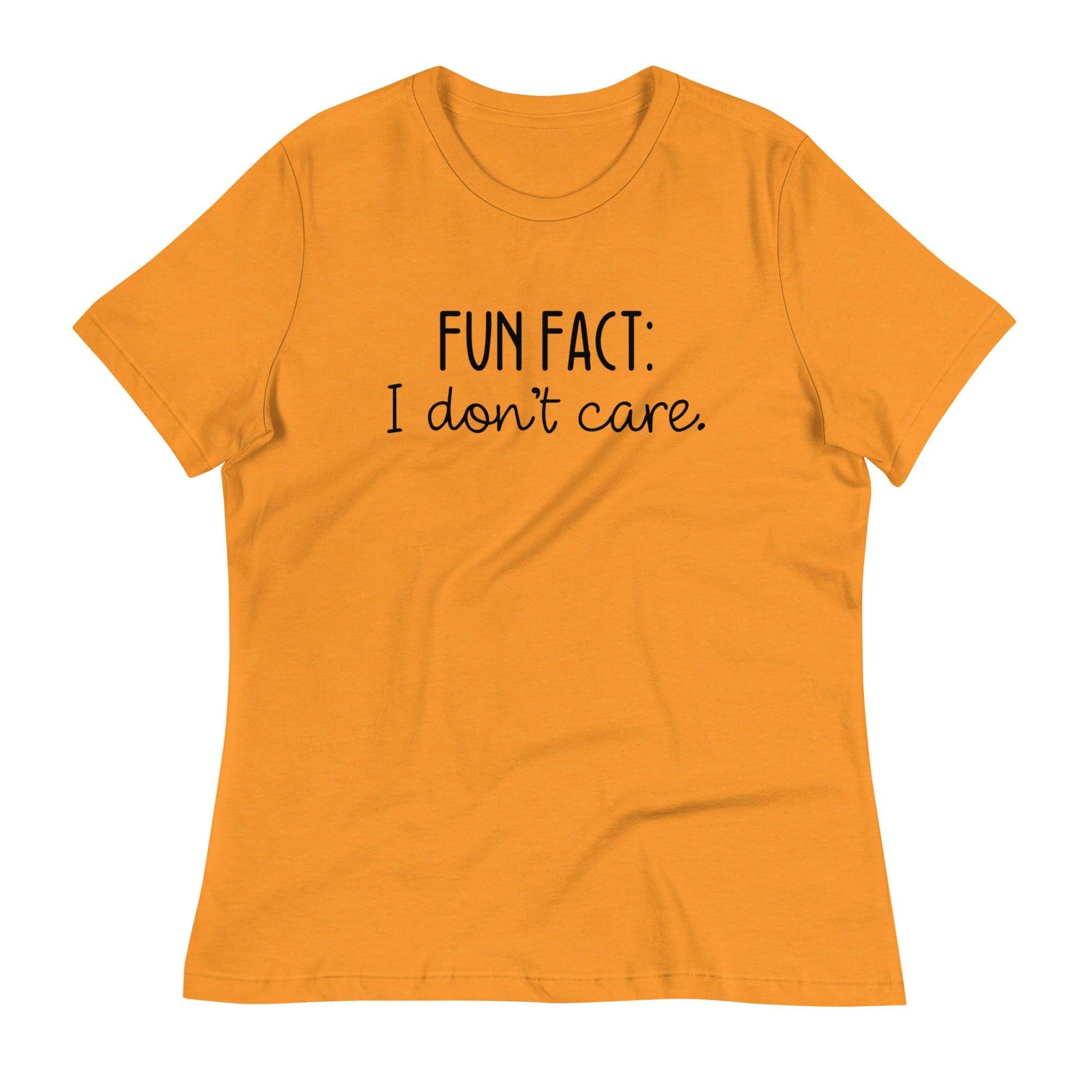 Fun Fact: I Don't Care O-neck Tri-blend T-Shirt - TheGivenGet