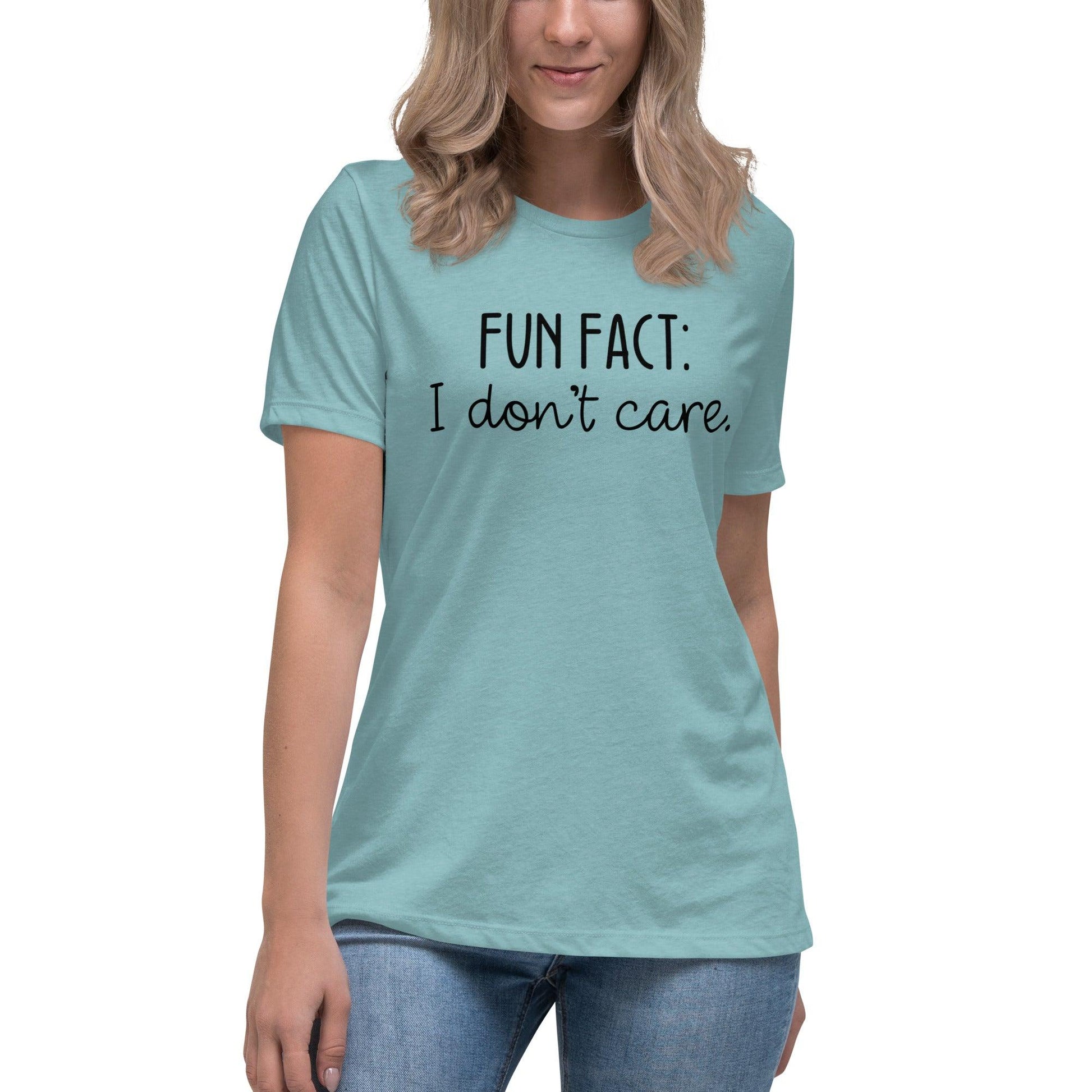 Fun Fact: I Don't Care O-neck Tri-blend T-Shirt - TheGivenGet
