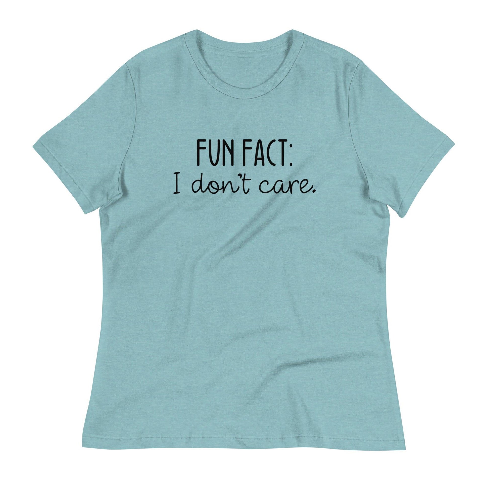 Fun Fact: I Don't Care O-neck Tri-blend T-Shirt - TheGivenGet