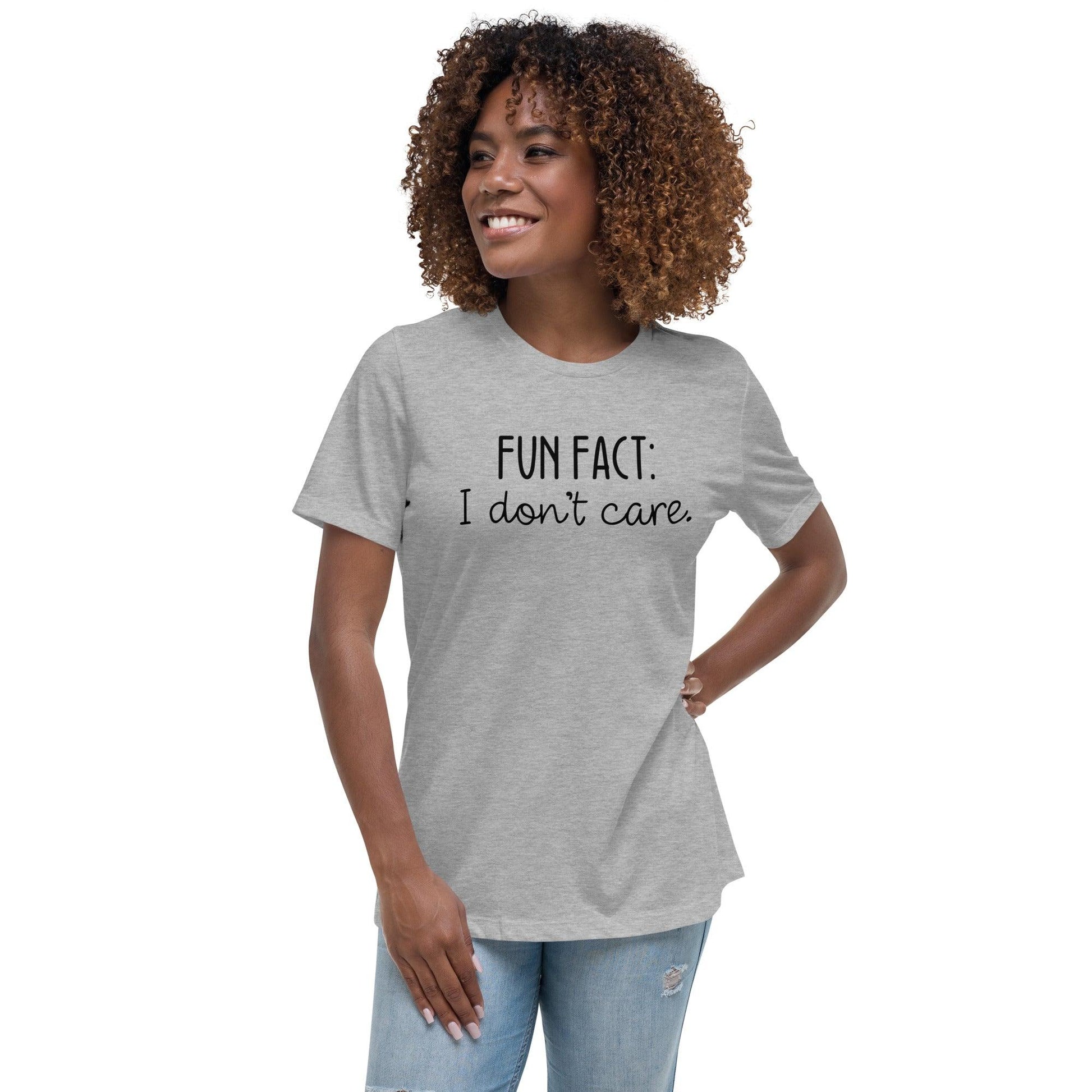 Fun Fact: I Don't Care O-neck Tri-blend T-Shirt - TheGivenGet