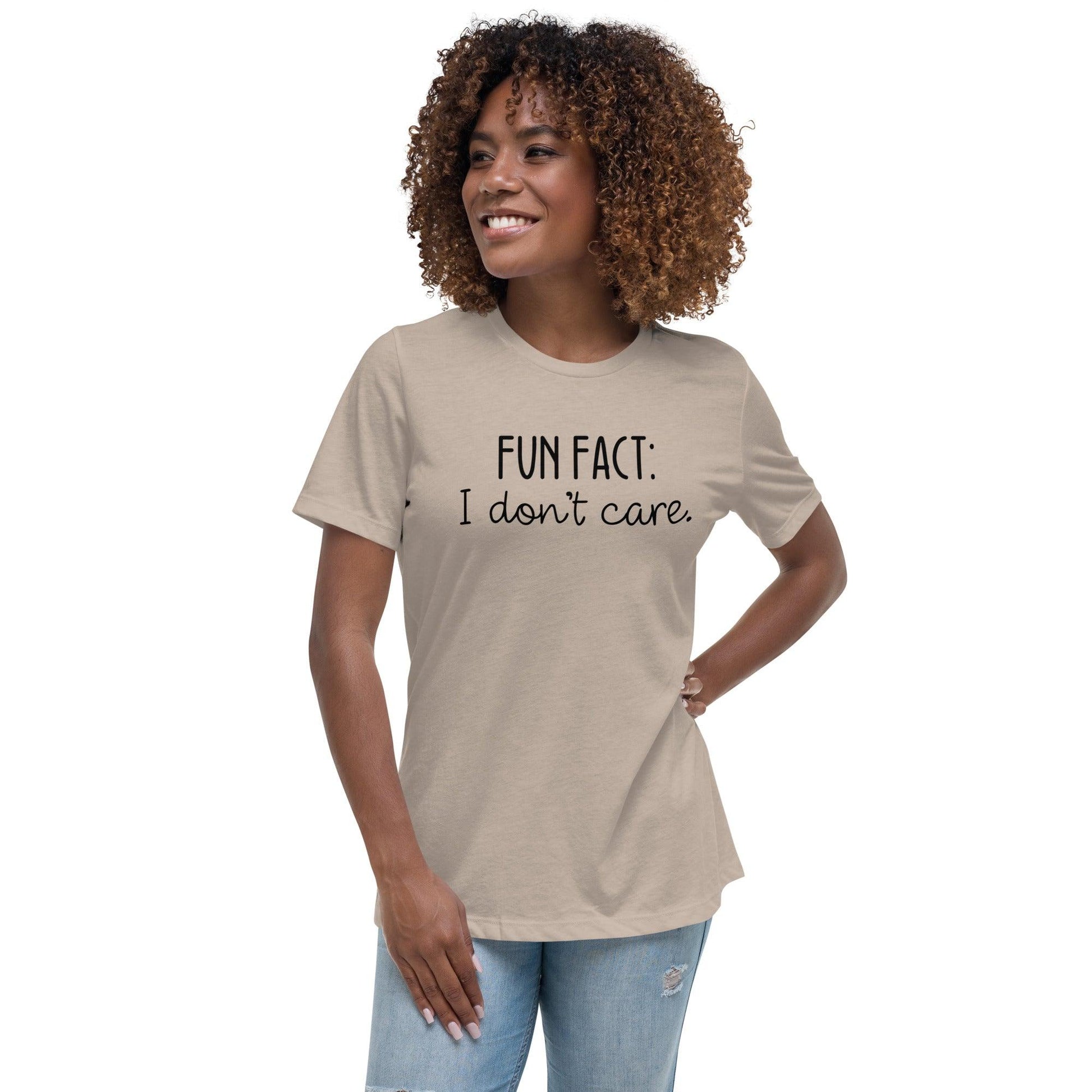 Fun Fact: I Don't Care O-neck Tri-blend T-Shirt - TheGivenGet