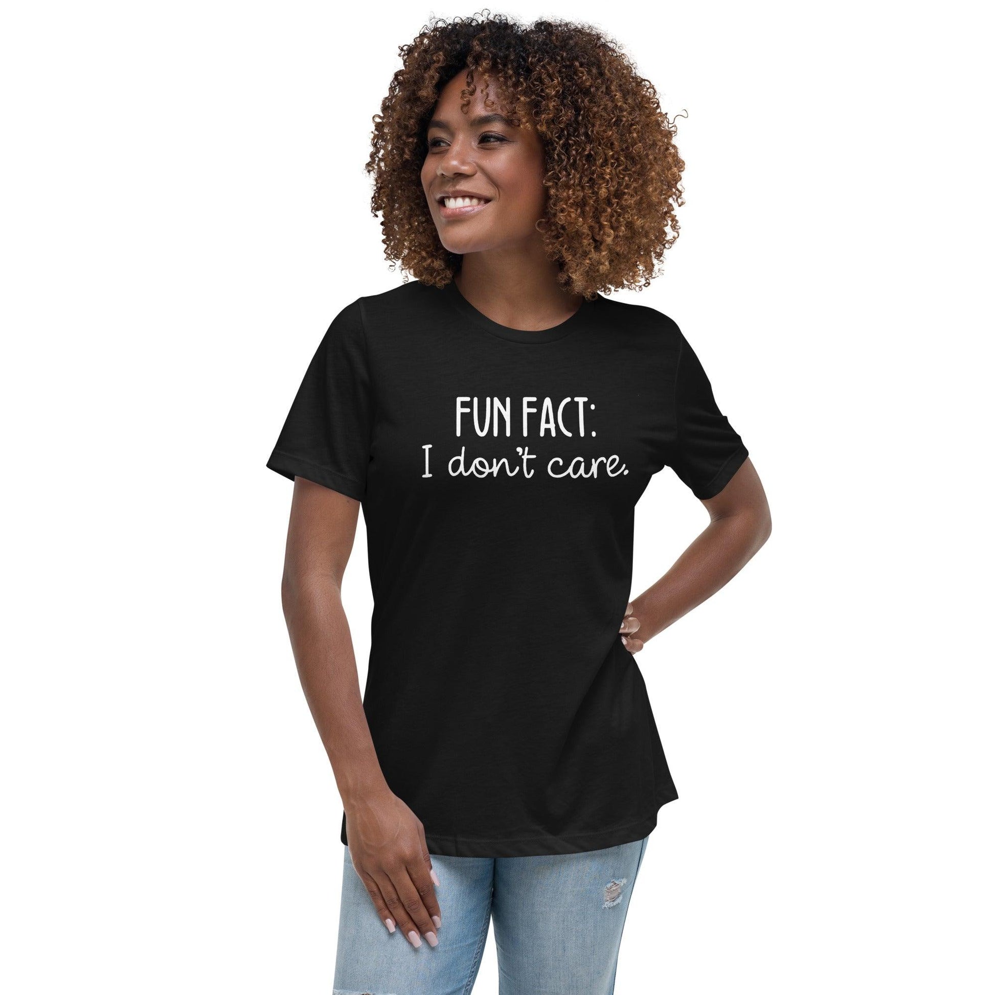 Fun Fact: I Don't Care O-neck Tri-blend T-Shirt - TheGivenGet
