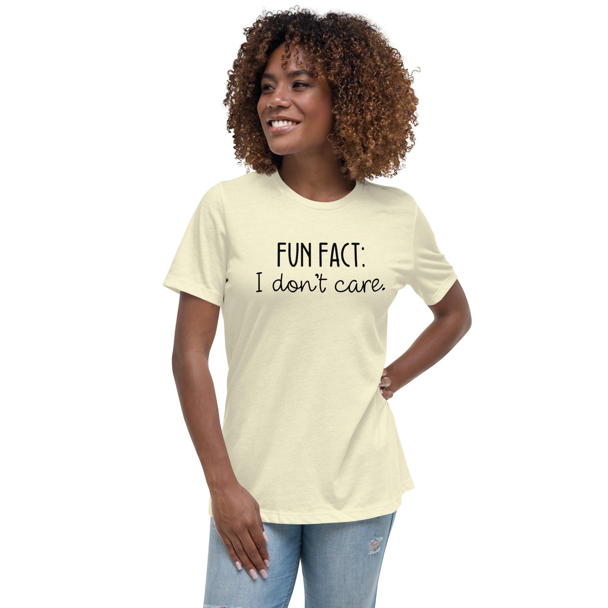 Fun Fact: I Don't Care O-neck Tri-blend T-Shirt - TheGivenGet