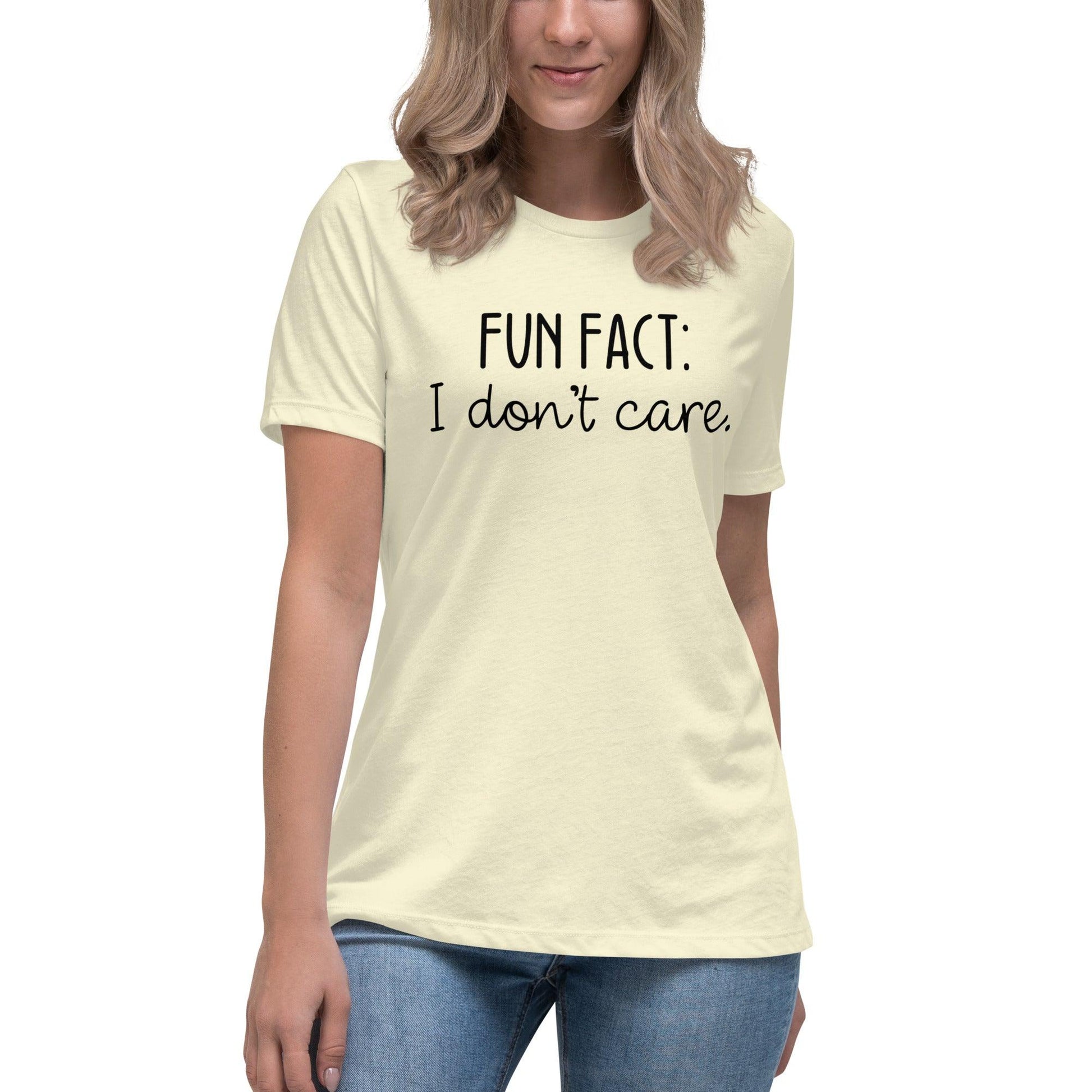 Fun Fact: I Don't Care O-neck Tri-blend T-Shirt - TheGivenGet
