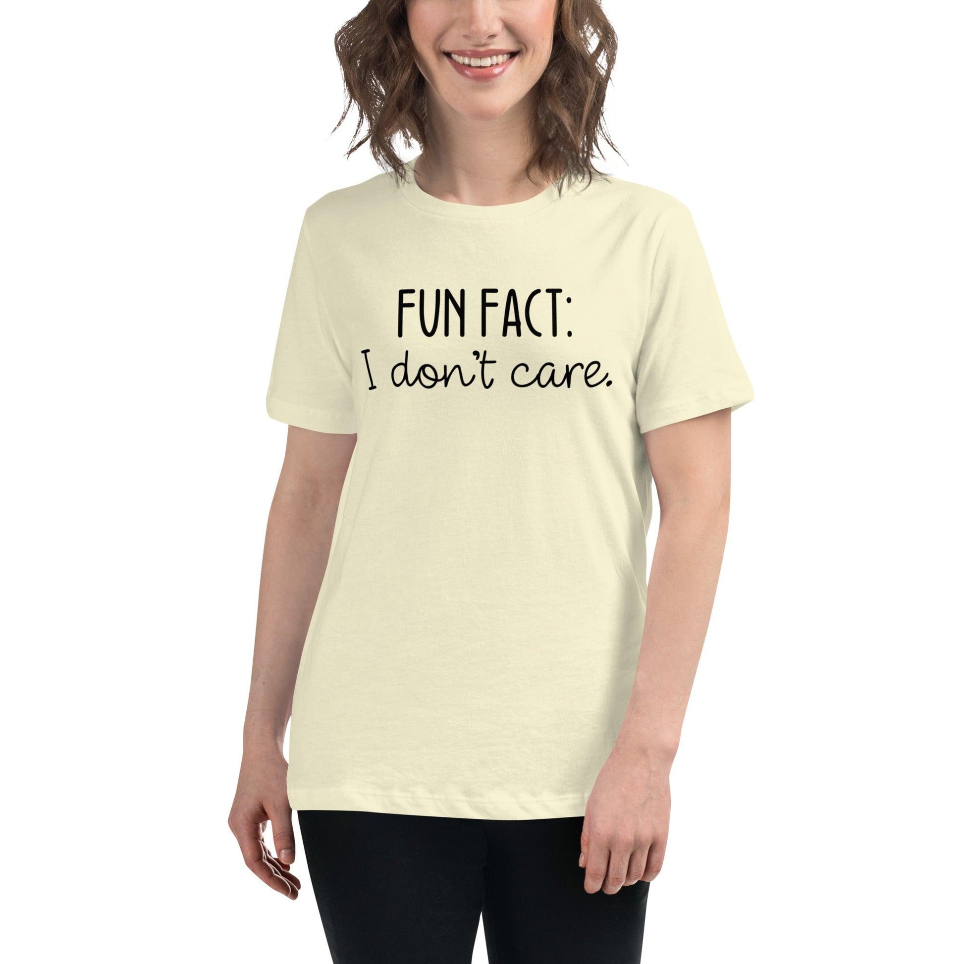 Fun Fact: I Don't Care O-neck Tri-blend T-Shirt - TheGivenGet