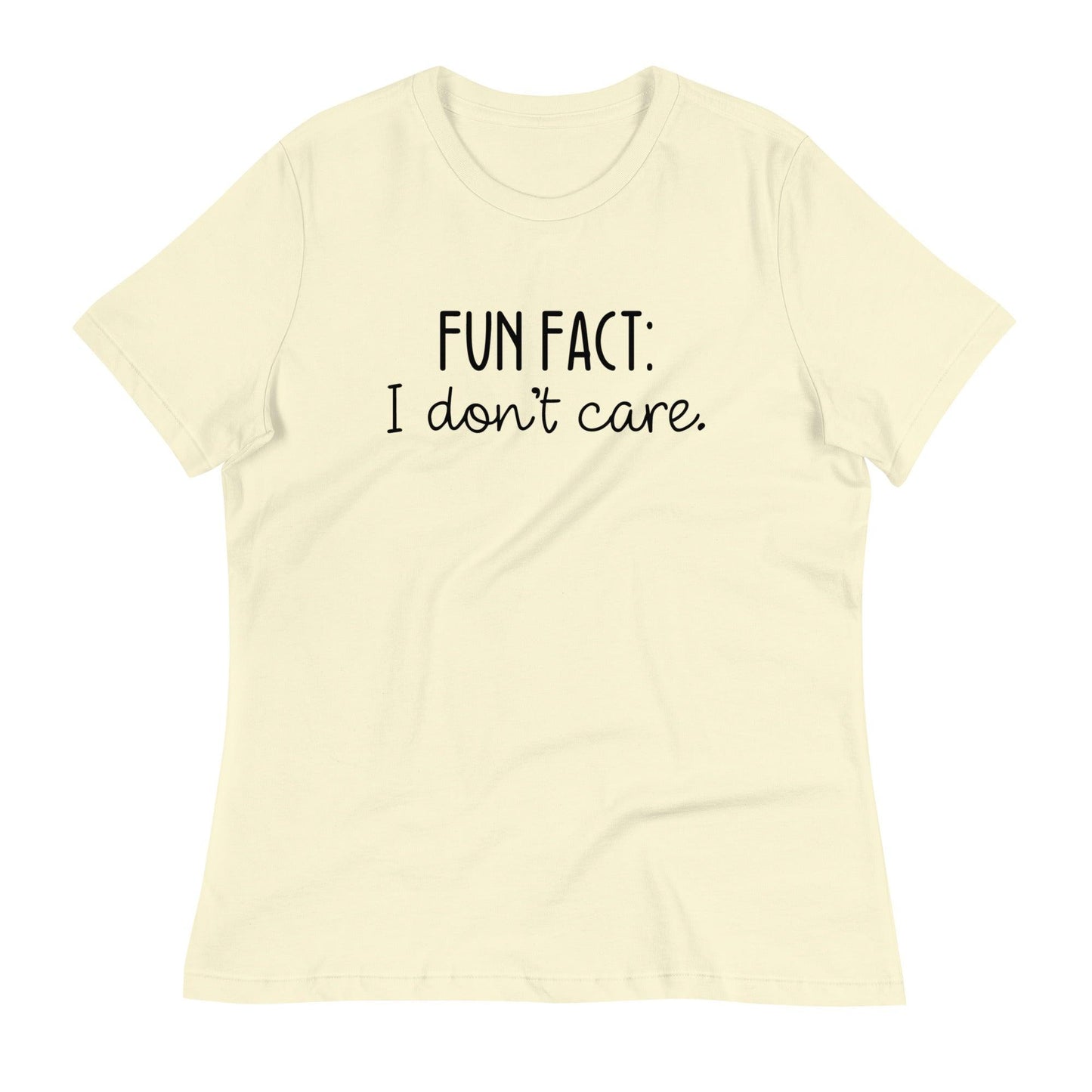 Fun Fact: I Don't Care O-neck Tri-blend T-Shirt - TheGivenGet