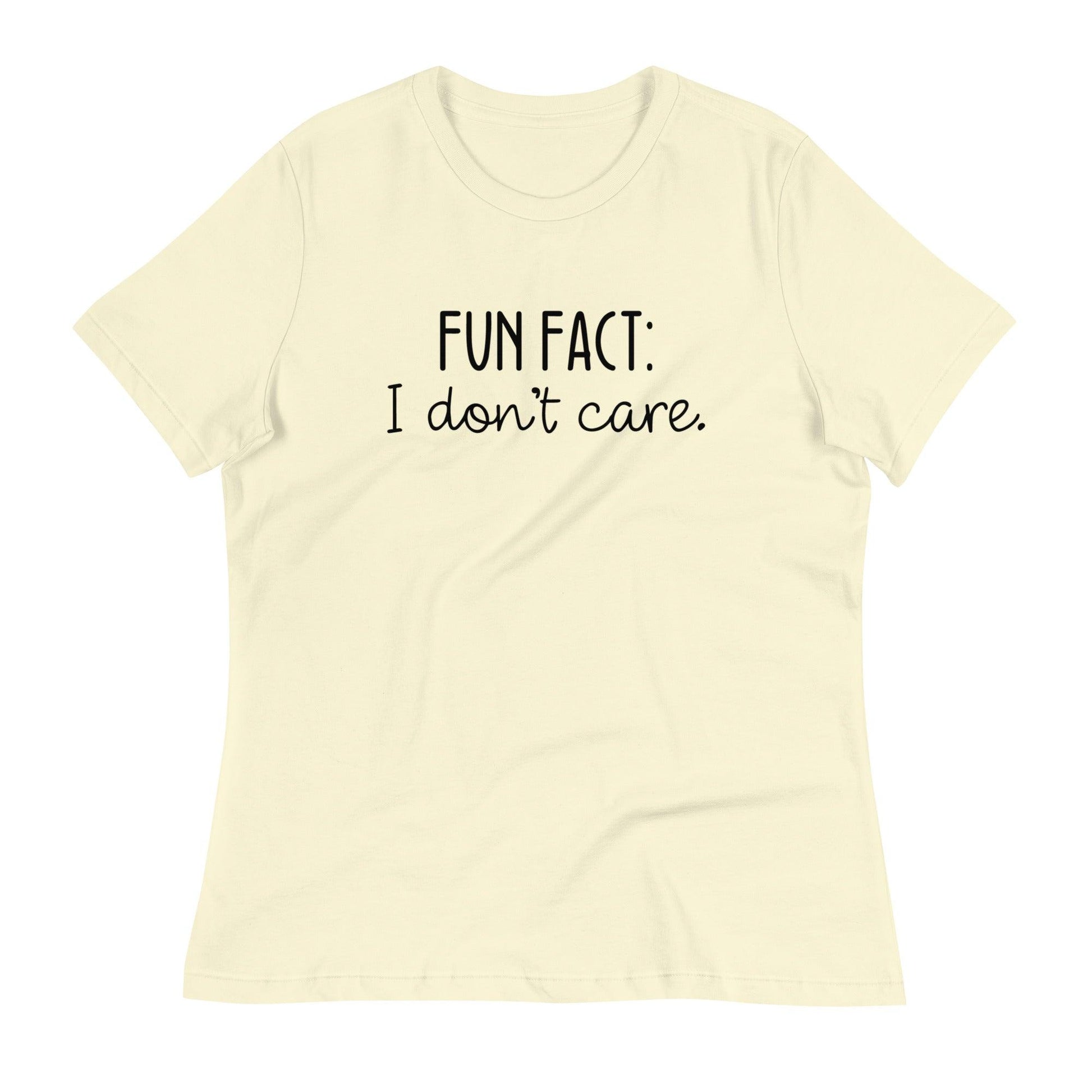 Fun Fact: I Don't Care O-neck Tri-blend T-Shirt - TheGivenGet