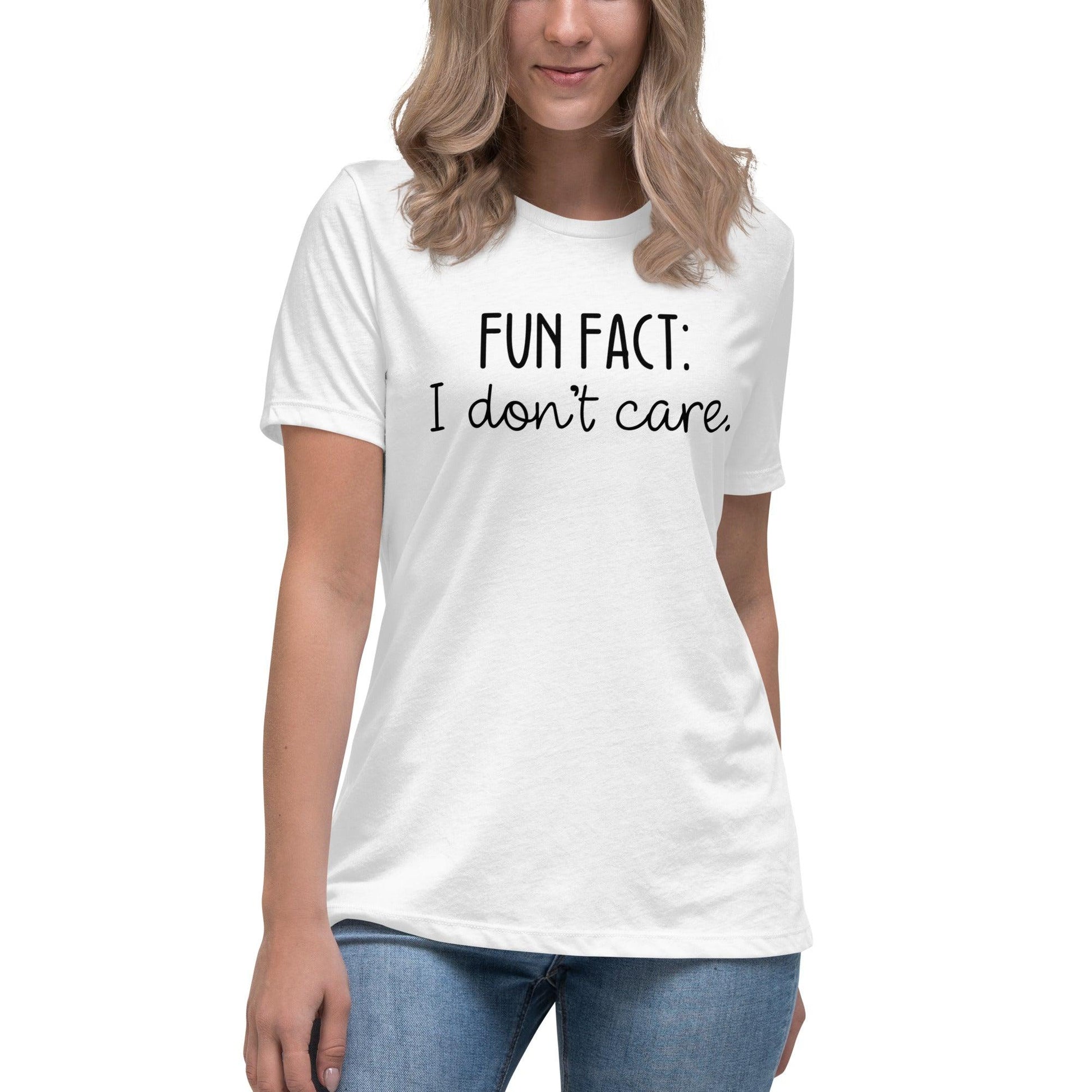 Fun Fact: I Don't Care O-neck Tri-blend T-Shirt - TheGivenGet