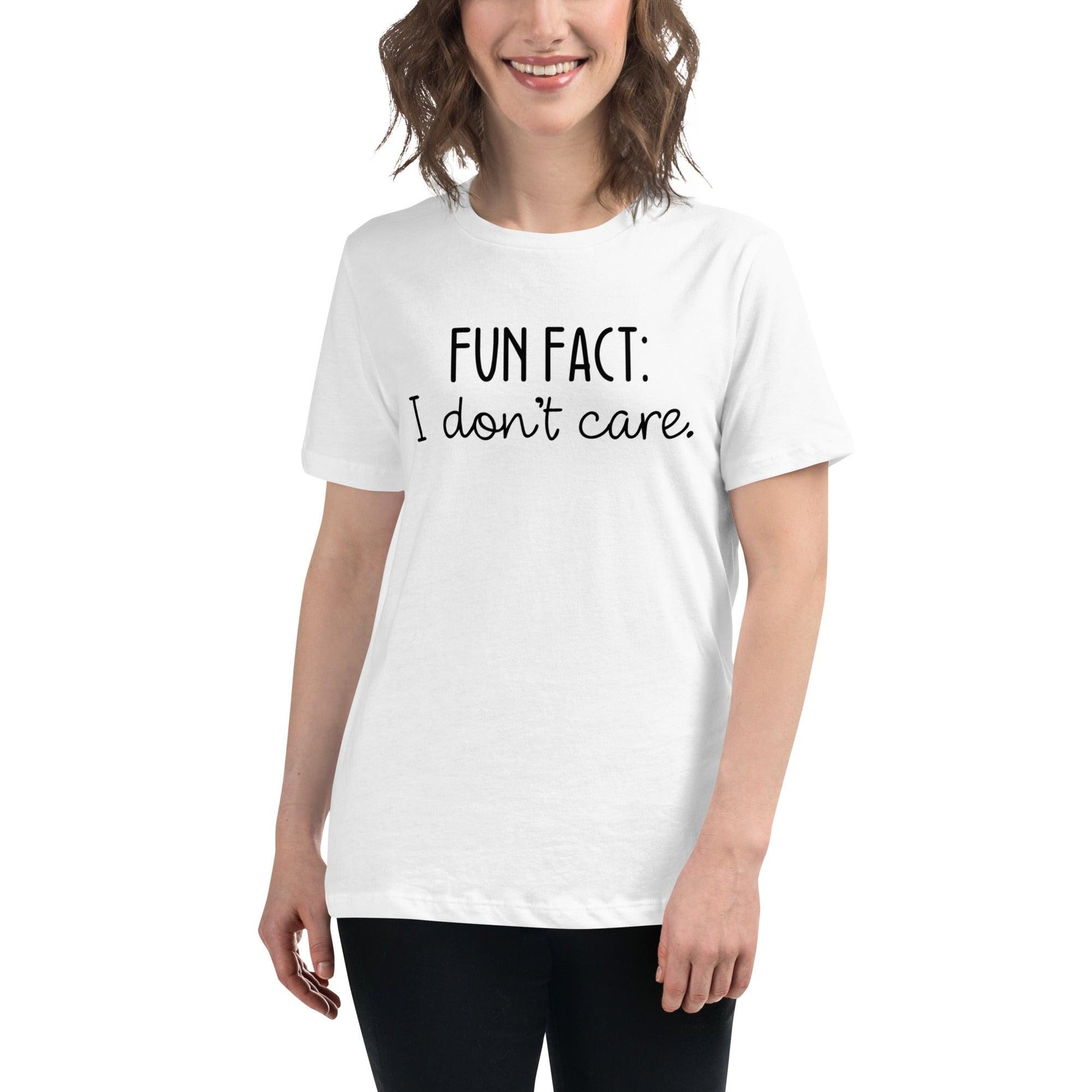Fun Fact: I Don't Care O-neck Tri-blend T-Shirt - TheGivenGet
