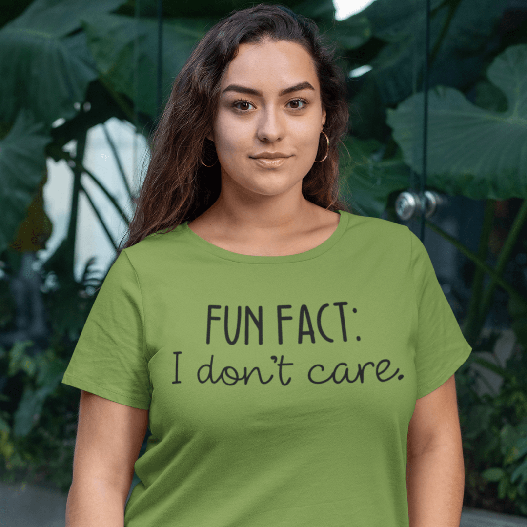 Fun Fact: I Don't Care O-neck Tri-blend T-Shirt - TheGivenGet
