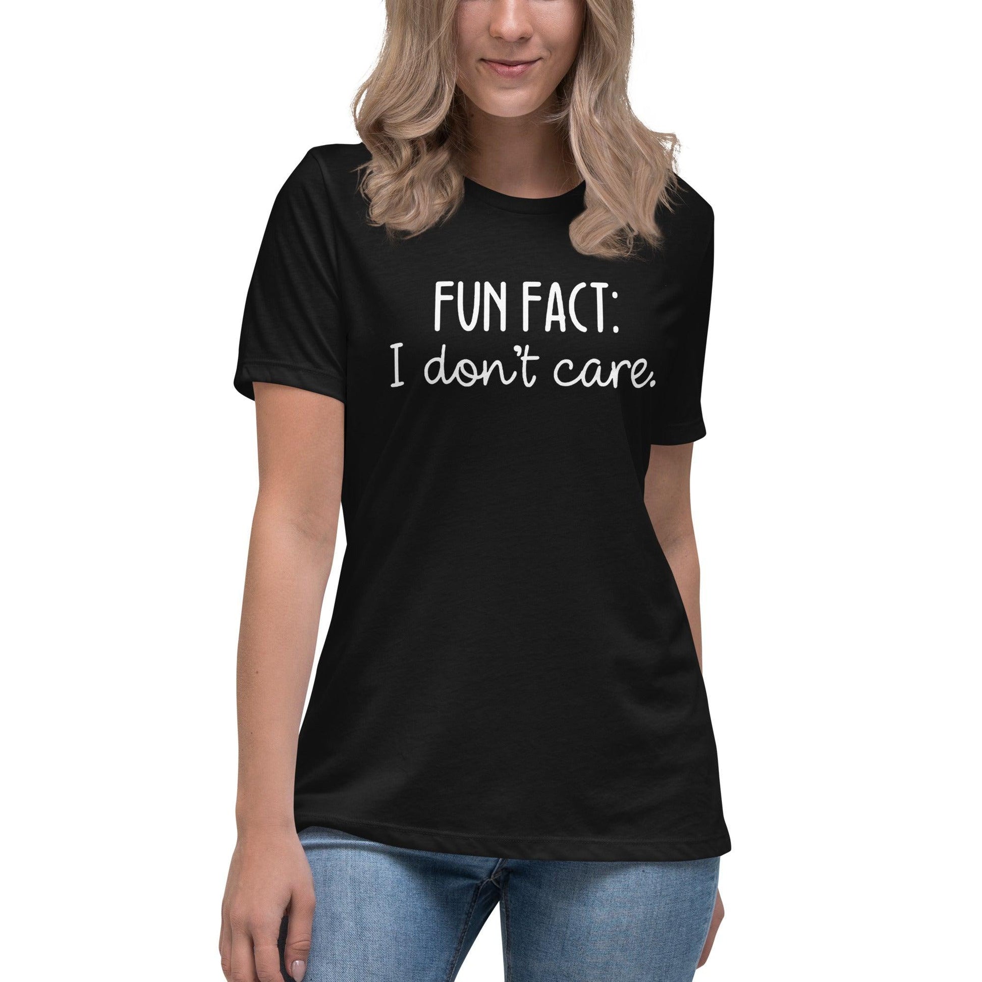 Fun Fact: I Don't Care O-neck Tri-blend T-Shirt - TheGivenGet