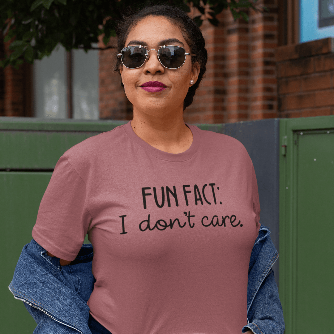 Fun Fact: I Don't Care O-neck Tri-blend T-Shirt - TheGivenGet