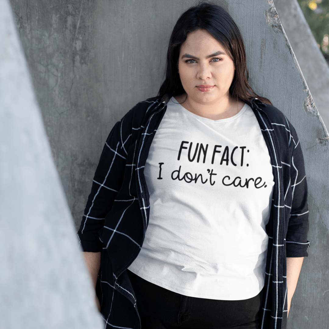 Fun Fact: I Don't Care O-neck Tri-blend T-Shirt - TheGivenGet