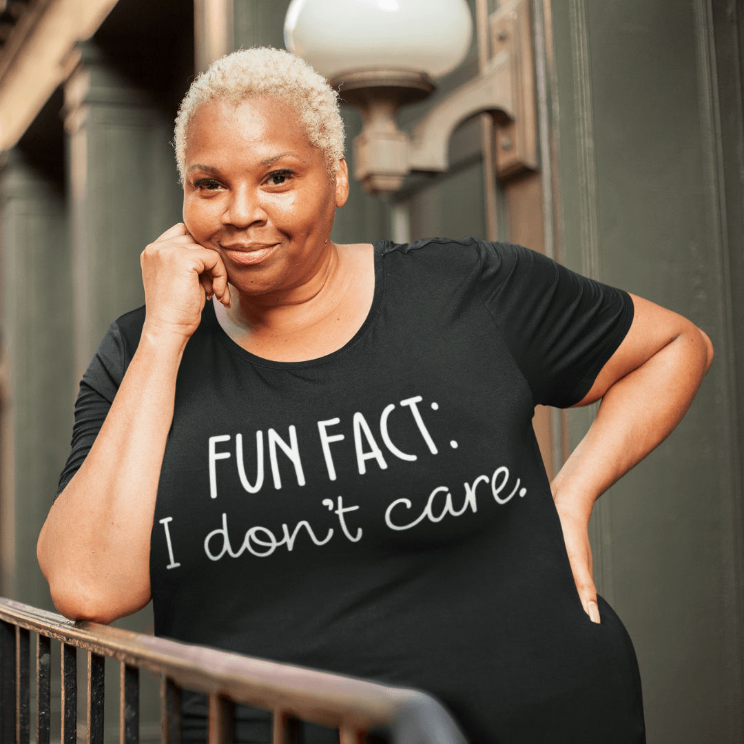 Fun Fact: I Don't Care O-neck Tri-blend T-Shirt - TheGivenGet
