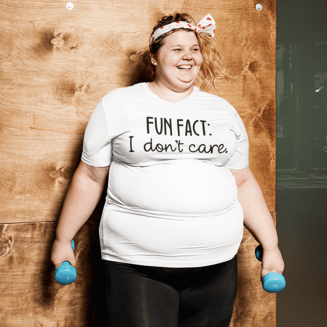 Fun Fact: I Don't Care O-neck Tri-blend T-Shirt - TheGivenGet