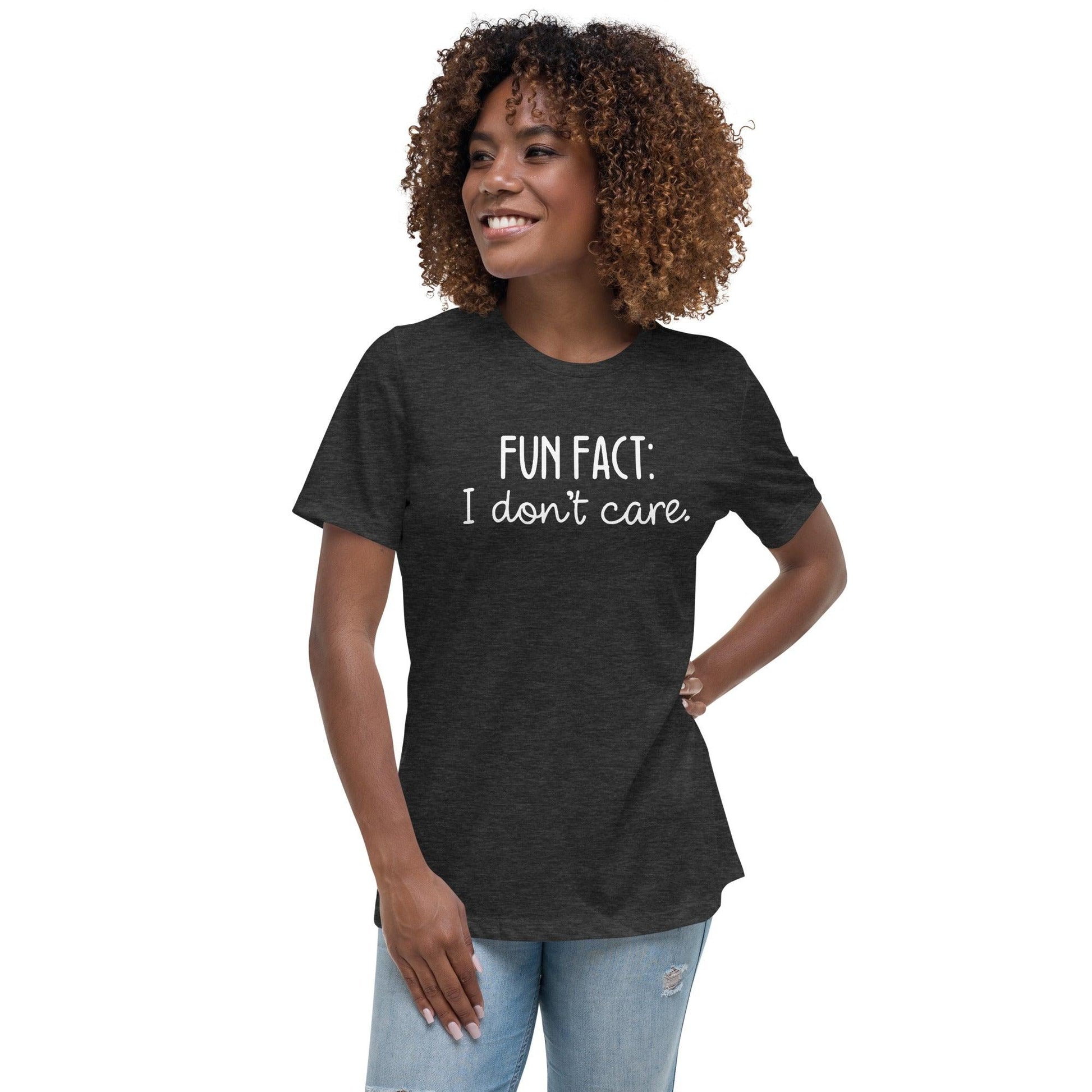 Fun Fact: I Don't Care O-neck Tri-blend T-Shirt - TheGivenGet