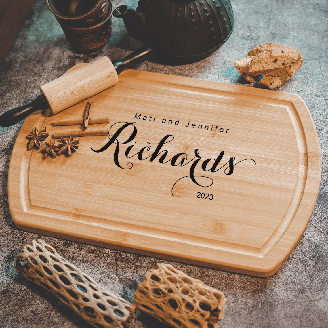 Engraved Cutting Board - Engraved Cutting Board, Custom Cutting Board, Wedding Gift, Housewarming Gift, Anniversary Gift, Mothers Day