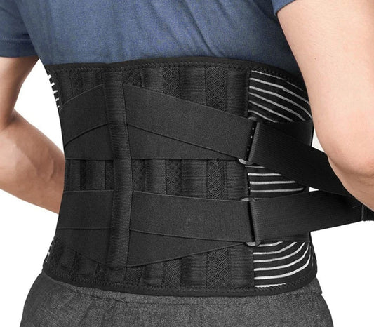 Lower Back Brace with 6 Stays Anti-skid - Orthopedic lumbar Support - Waist Support Belt for Gym