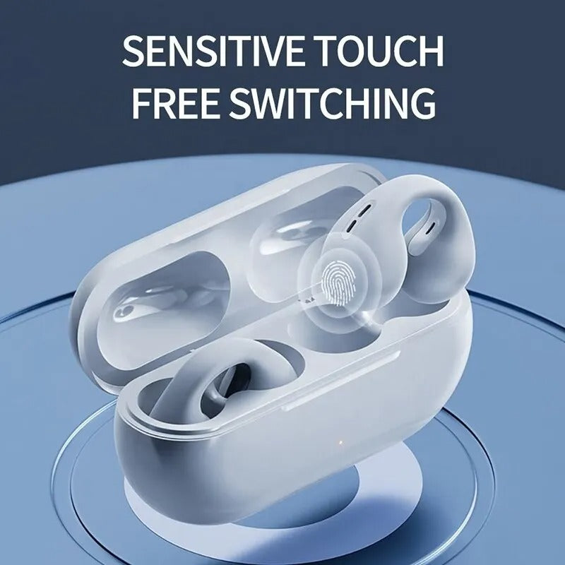 Wireless Clip On Bluetooth Headset - High Definition Audio Quality Running Yoga Sports
