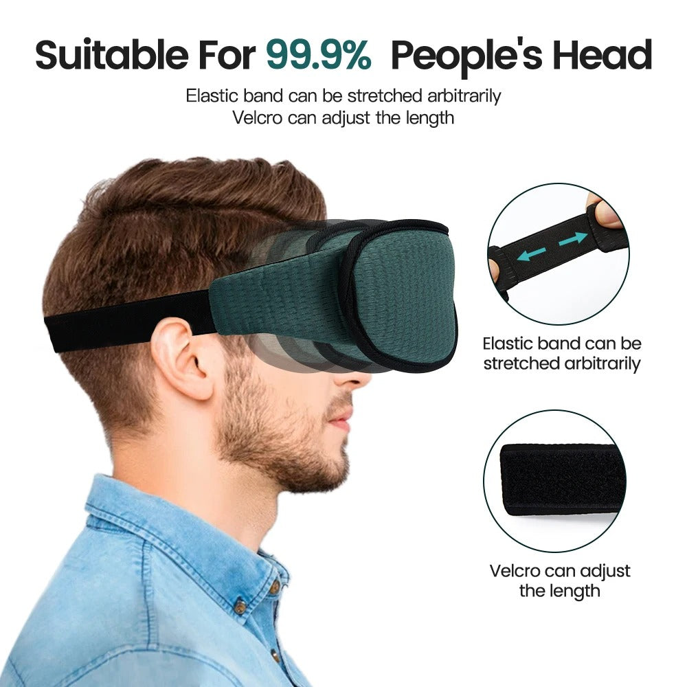 3D Sleeping Mask For Eyes - Soft Sleeping Aid Eye Mask for Travel