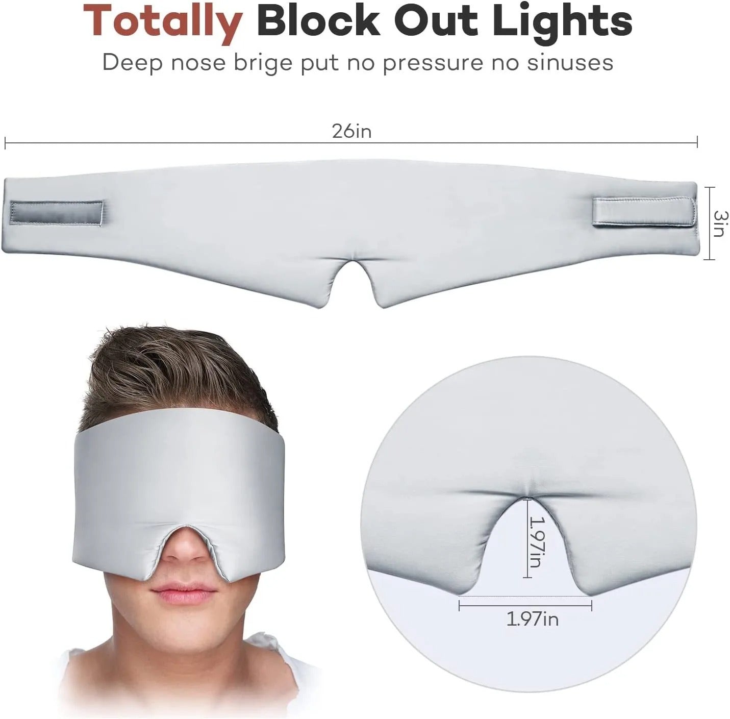 Mulberry Silk Sleeping Mask - Blocking Light Eyepatch - Eyeshade Soft Padded Sleepmasker