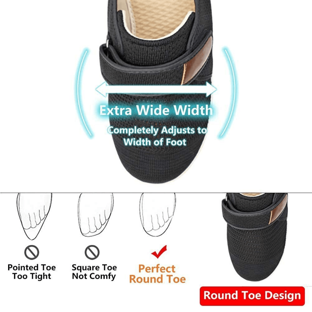 Ortho Wide Feet Eversion Diabetic Shoes - TheGivenGet