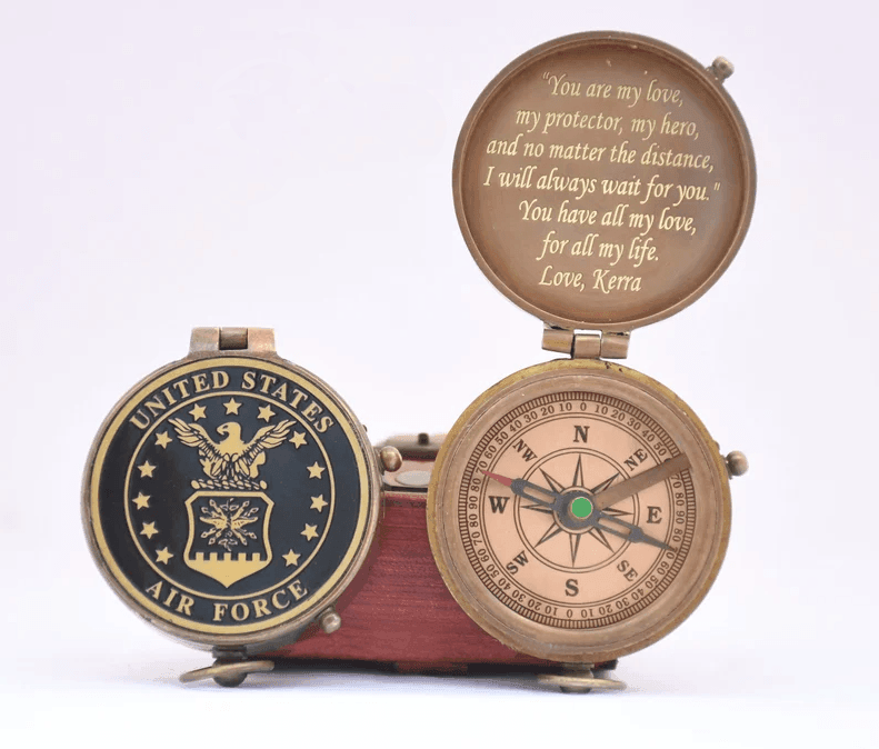Personalized Engraved Air Force Compass - TheGivenGet