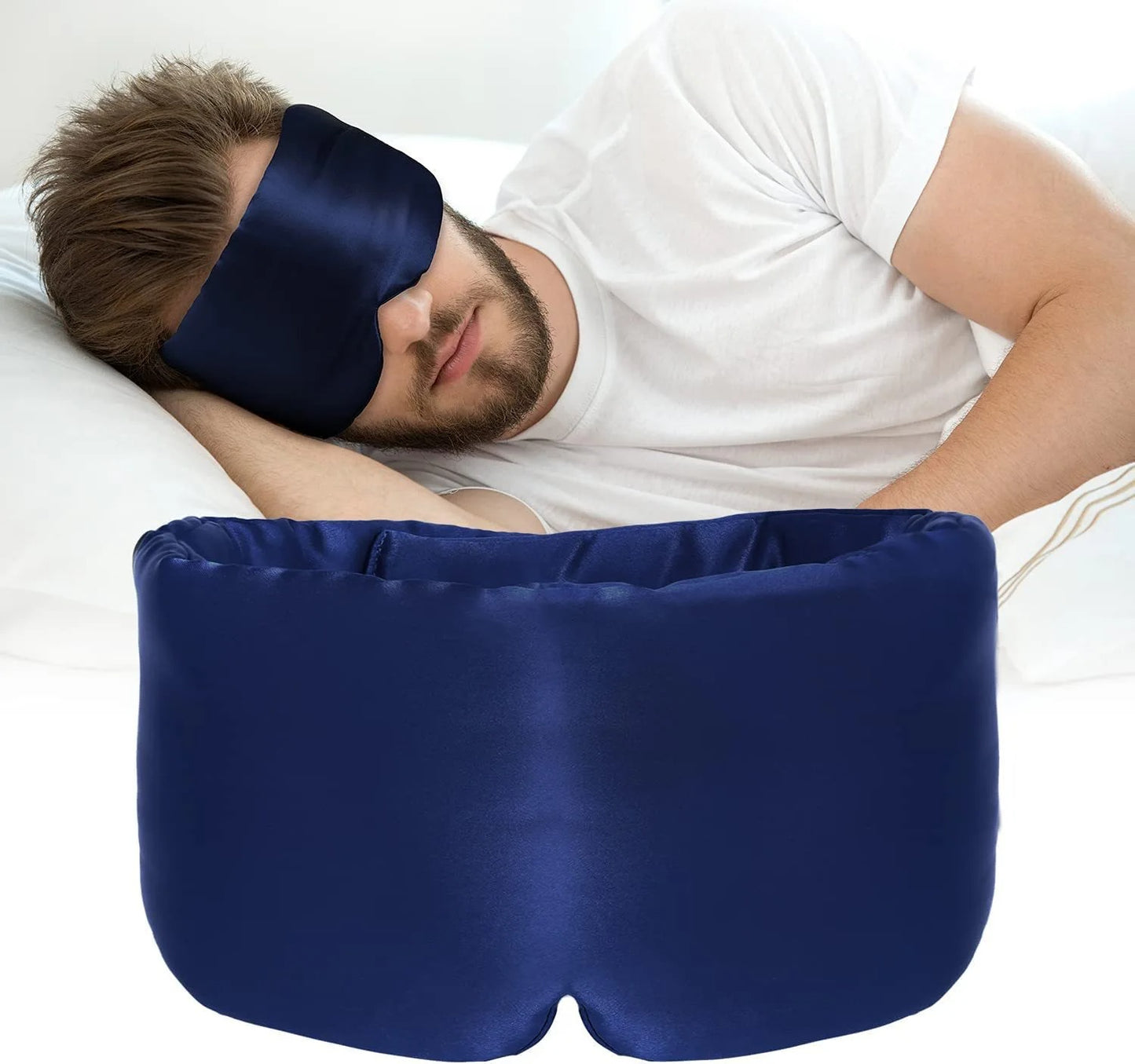 Mulberry Silk Sleeping Mask - Blocking Light Eyepatch - Eyeshade Soft Padded Sleepmasker