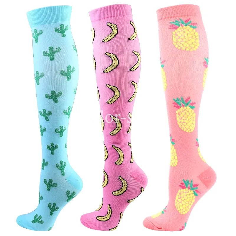 CFS Compression Socks - Knee Stocking 20-30mmHg - Running Sport Sock
