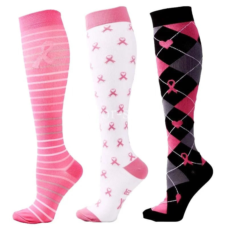 CFS Compression Socks - Knee Stocking 20-30mmHg - Running Sport Sock
