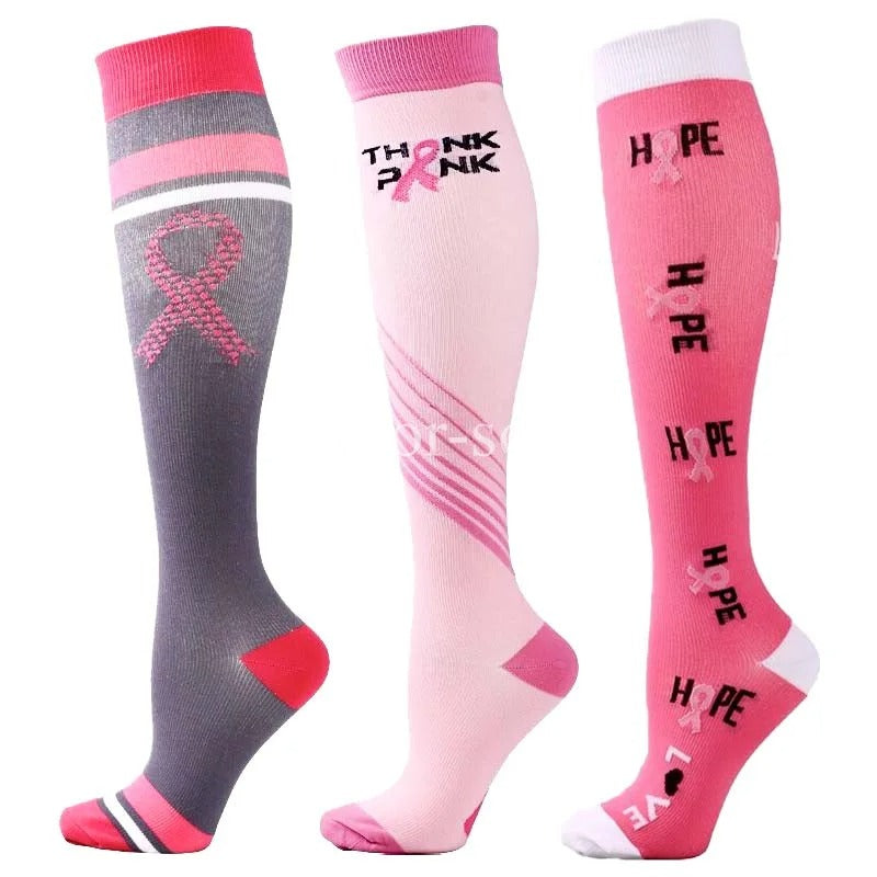 CFS Compression Socks - Knee Stocking 20-30mmHg - Running Sport Sock