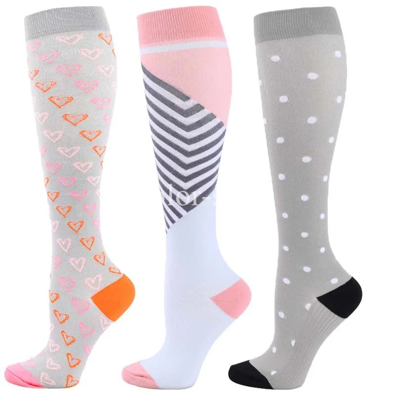 CFS Compression Socks - Knee Stocking 20-30mmHg - Running Sport Sock