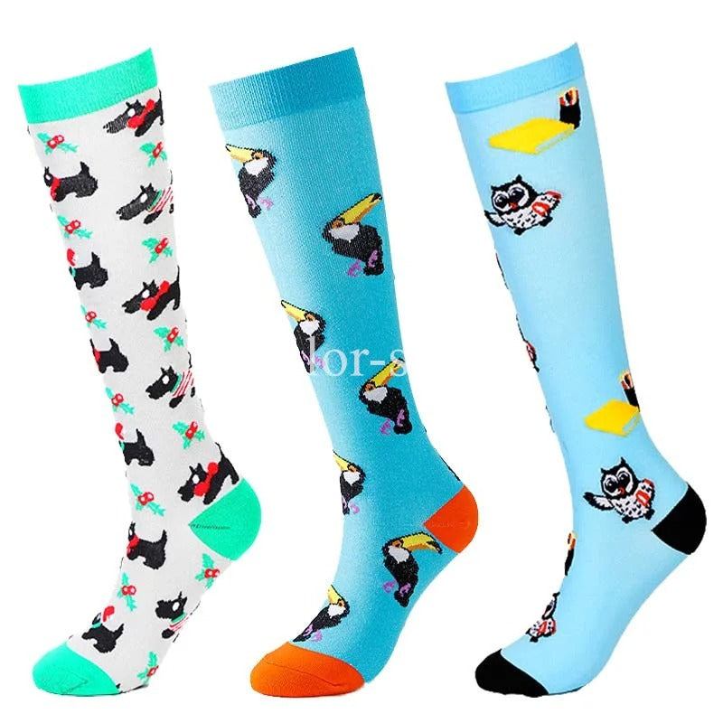 CFS Compression Socks - Knee Stocking 20-30mmHg - Running Sport Sock