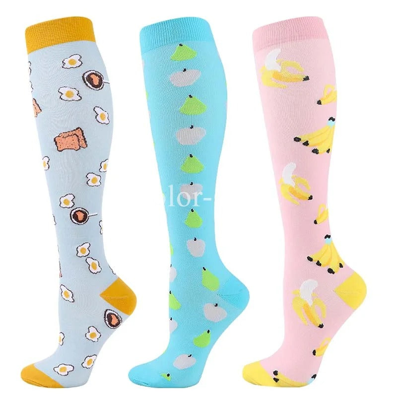 CFS Compression Socks - Knee Stocking 20-30mmHg - Running Sport Sock