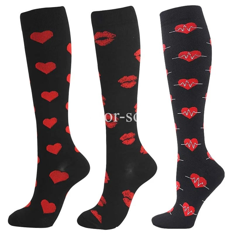CFS Compression Socks - Knee Stocking 20-30mmHg - Running Sport Sock