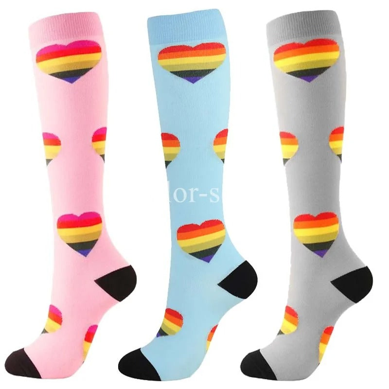 CFS Compression Socks - Knee Stocking 20-30mmHg - Running Sport Sock