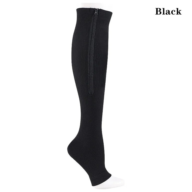 Zipper Compression Socks - Pain Relief Knee High Zip Leg Support
