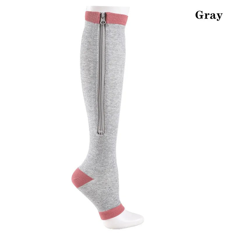 Zipper Compression Socks - Pain Relief Knee High Zip Leg Support