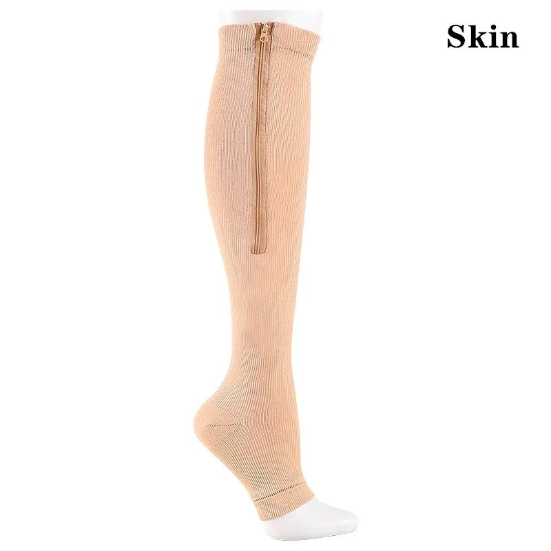 Zipper Compression Socks - Pain Relief Knee High Zip Leg Support